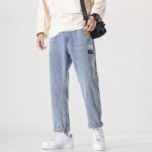 Ripped Nostalgic Denim Pants Light Blue, XS - Streetwear Pants - Slick Street