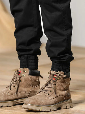 Slim Fit Elastic Ankle Pants , - Streetwear Pants - Slick Street