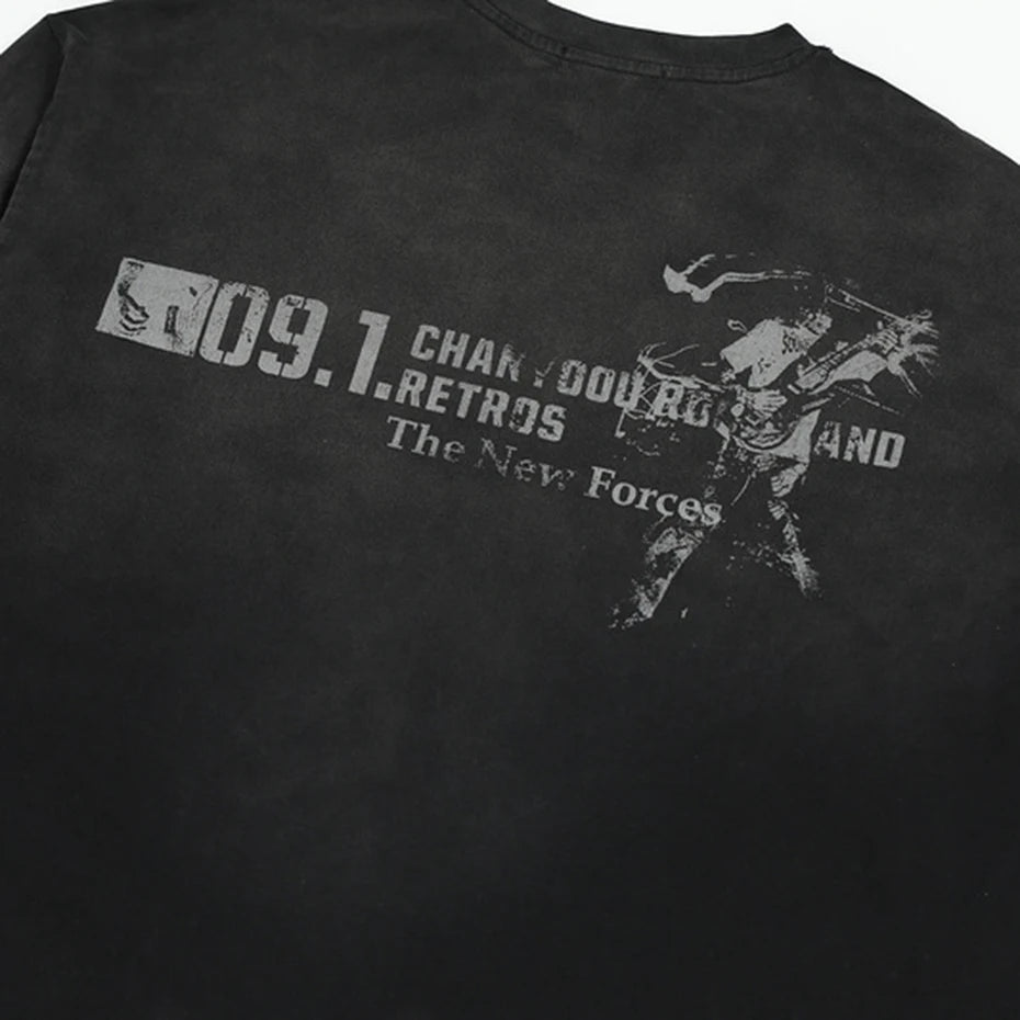 Force 09 Graphic Long Sleeve Tee , - Streetwear T-Shirt - Slick Street