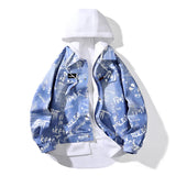 Graffiti Black Graphic Design Hoodie Blue, XS - Streetwear Hoodie - Slick Street