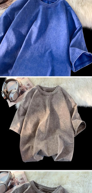 Gothic Washed Smoky Style T-Shirt , - Streetwear T-Shirts - Slick Street