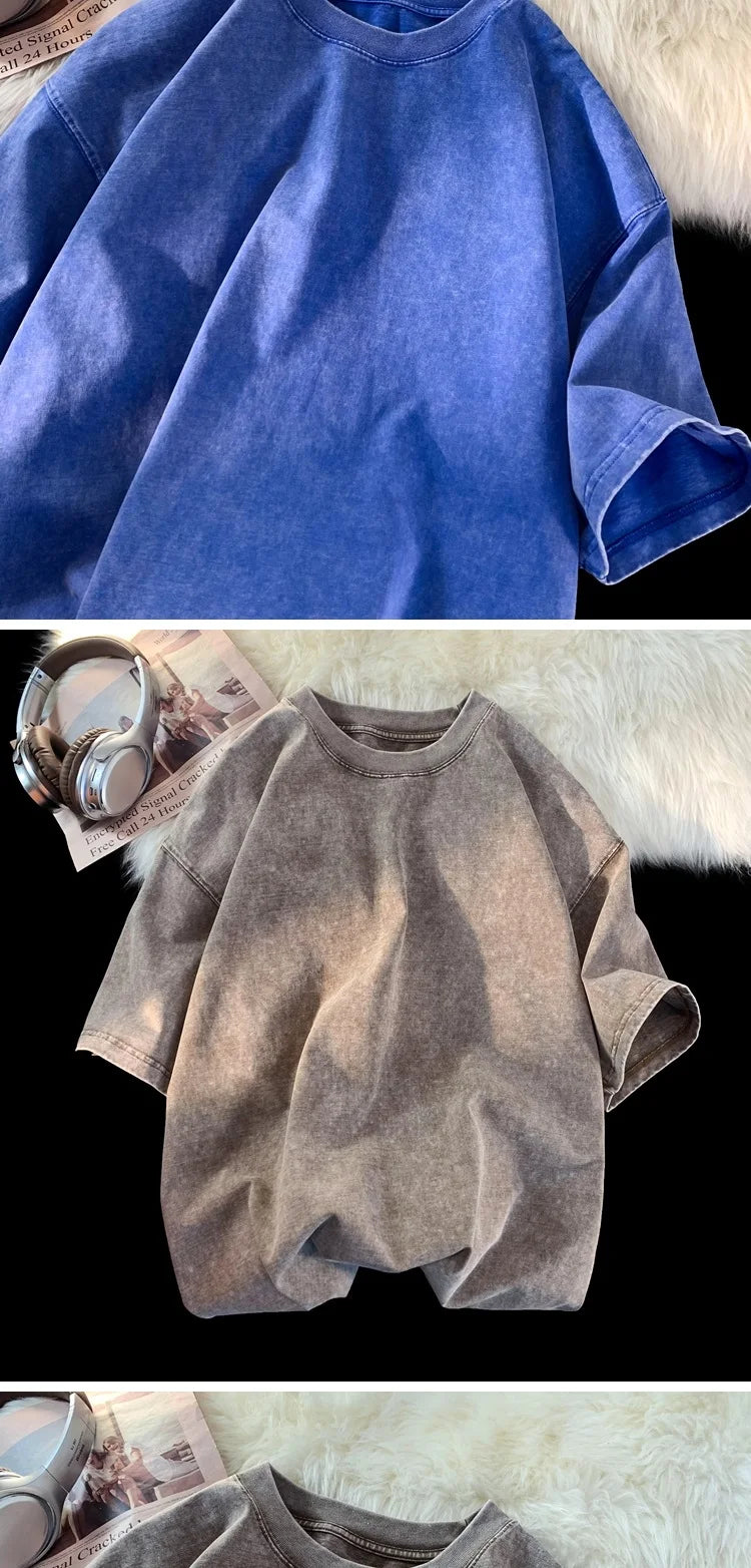 Gothic Washed Smoky Style T-Shirt , - Streetwear T-Shirts - Slick Street