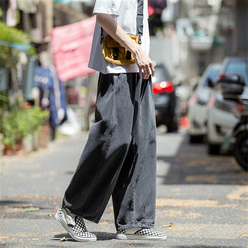 Straight Cut Baggy Jeans , - Streetwear Jeans - Slick Street