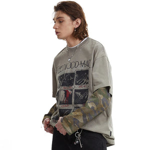 Fleetwood Mac Camo Long Sleeve T-Shirt , - Streetwear T-Shirts - Slick Street