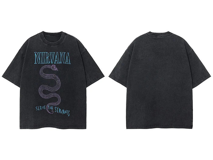 Serve The Servants Snake Graphic T-Shirt , - Streetwear T-Shirts - Slick Street