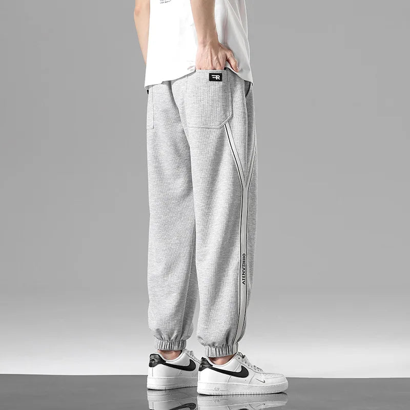 Side Stripe Design Ankle Length Pants ,  - Streetwear Pants - Slick Street