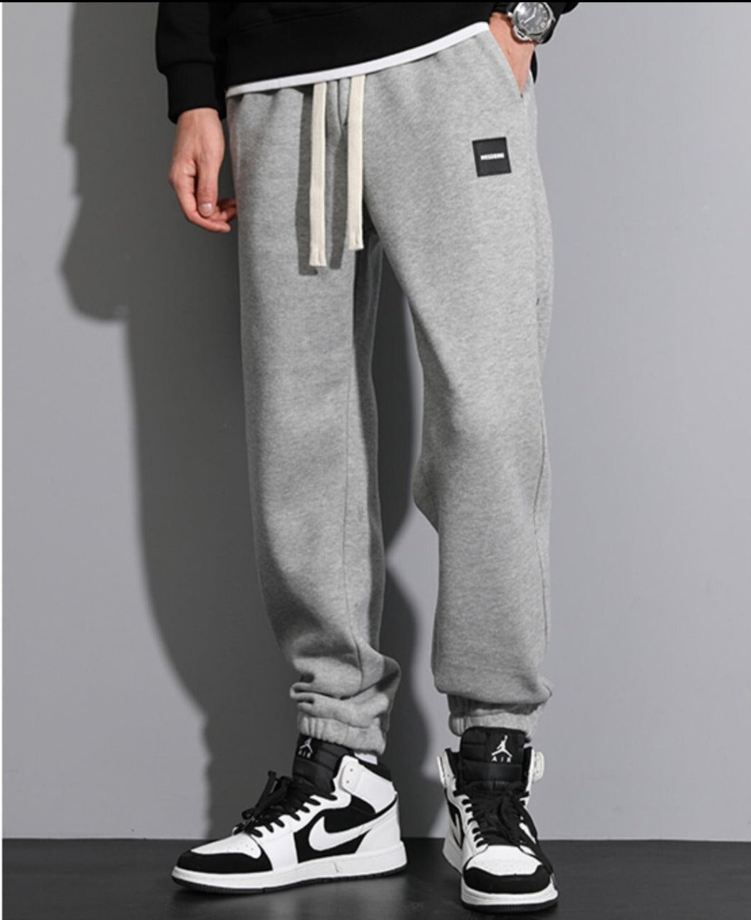 Plain Cotton Cuffed Ankle Joggers ,  - Streetwear Pants - Slick Street