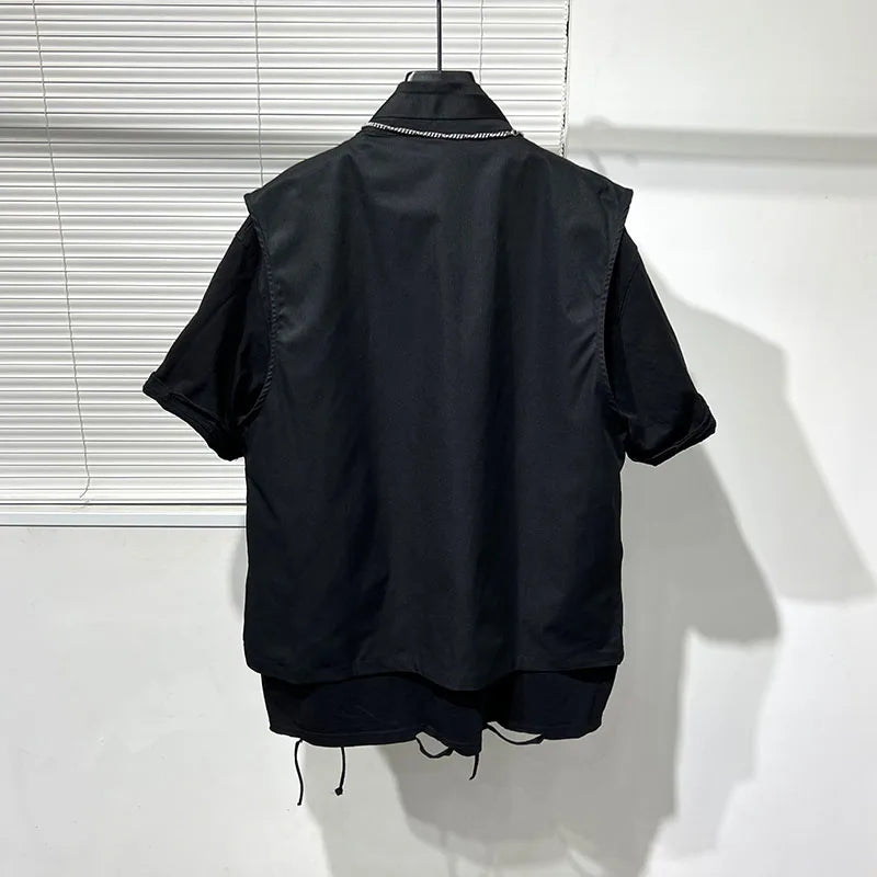 Dark Crow Sleeveless Zipper Vest , - Streetwear Vest - Slick Street