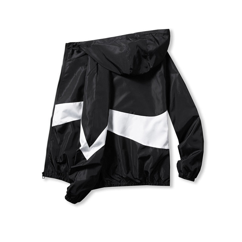 Horizontal Broad Stripe Zipper Hoodie ,  - Streetwear Hoodie - Slick Street