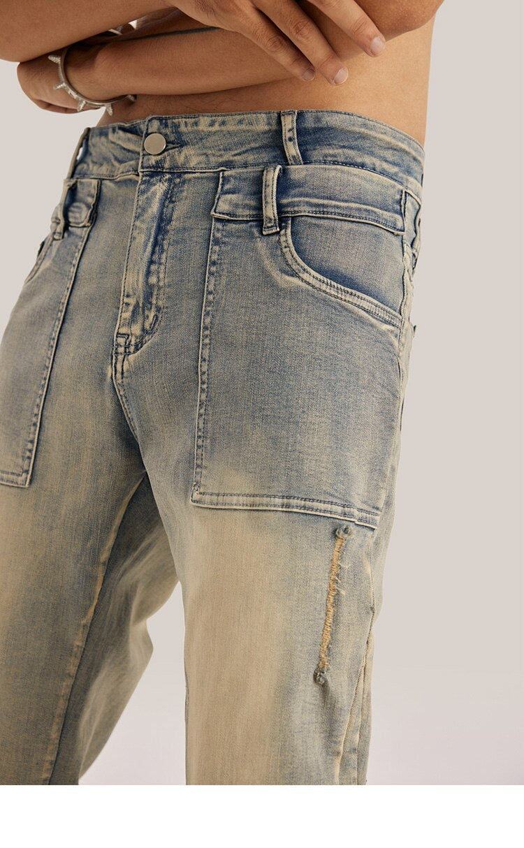 Retro Distressed Ankle Zipper Style Pants ,  - Streetwear Pants - Slick Street