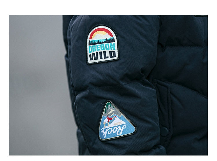OREGON WILD Rock Patches Bomber Jacket ,  - Streetwear Jacket - Slick Street