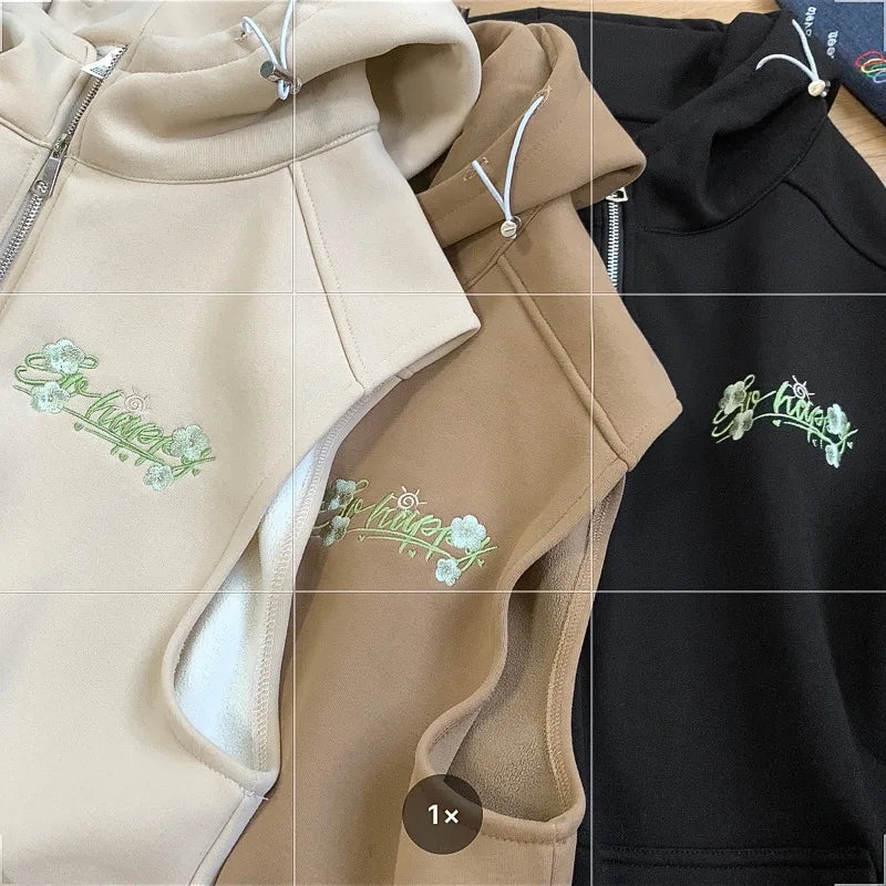 Workout Sleeveless Half-Zip Style Hoodie , - Streetwear Hoodie - Slick Street