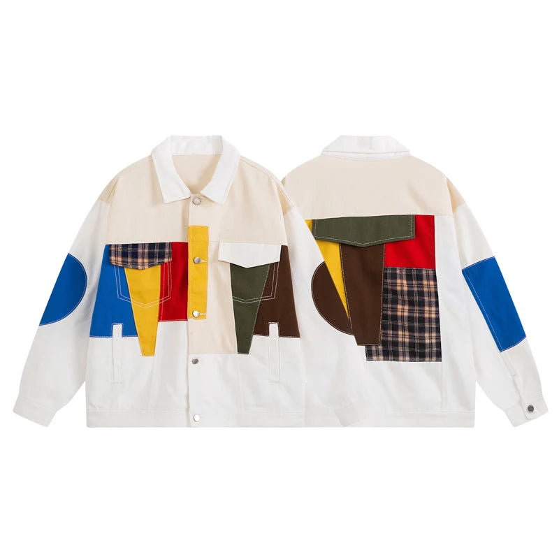 Color Block Multi Patchwork Jacket ,  - Streetwear Jacket - Slick Street