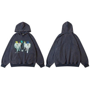 Barbados Inside Out Painting Hoodie Blue, S - Streetwear Hoodie - Slick Street