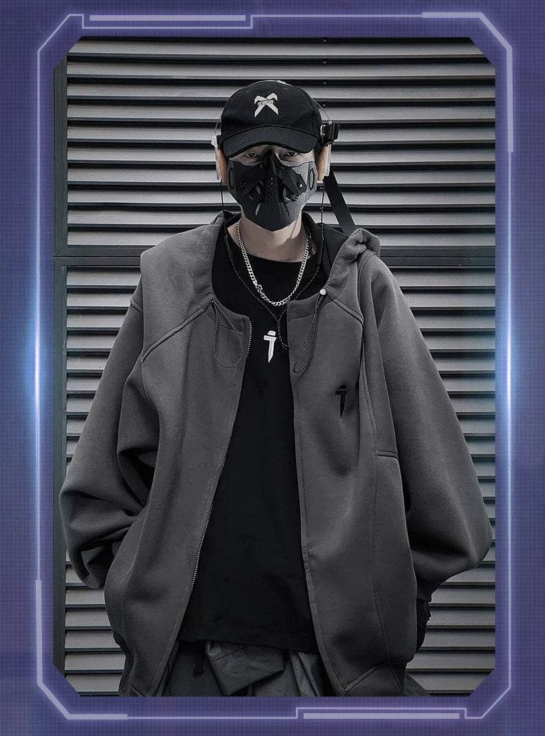 Alien 'i' Techwear Hoodie ,  - Streetwear Hoodie - Slick Street