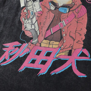 Akita Warrior Anime T-Shirt , - Streetwear T-Shirts - Slick Street