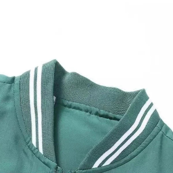 Joint Varsity Stripe Sleeve And Collar Jacket ,  - Streetwear Jacket - Slick Street