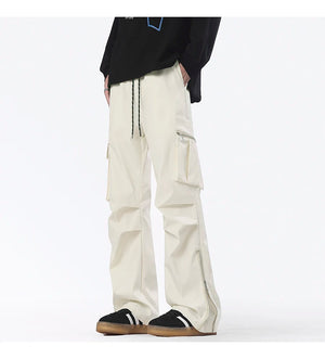Ankle Length Half Zipper Pants , - Streetwear Pants - Slick Street
