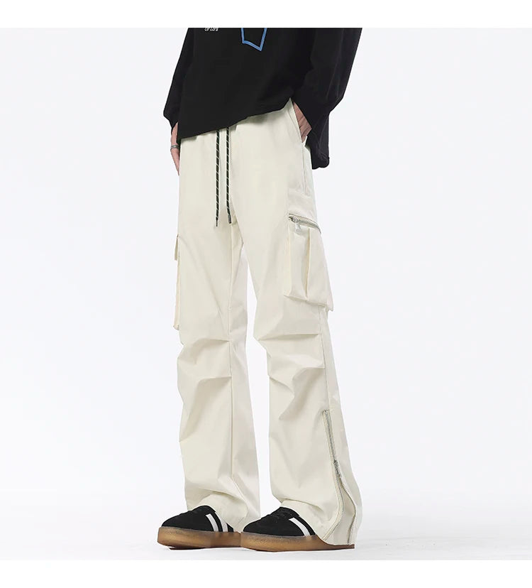 Ankle Length Half Zipper Pants , - Streetwear Pants - Slick Street