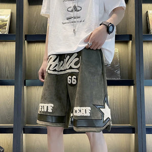 Number 66 Knee Length Shorts , - Streetwear Shorts - Slick Street