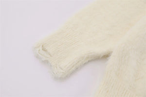 Star Spider Web Knitted Sweater , - Streetwear Sweater - Slick Street