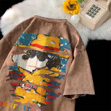 Spy Labrador Puppy Graffiti T-Shirt Camel, XS - Streetwear T-Shirts - Slick Street