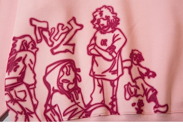 We V Cartoon Sketch Hoodie , - Streetwear Hoodie - Slick Street