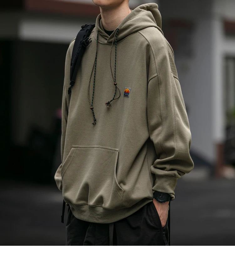 Plain Color Sunset Patchwork Hoodie , - Streetwear Hoodie - Slick Street