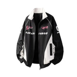 HEARTHOB Racer Bomber Jacket Black, XS - Streetwear Jacket - Slick Street