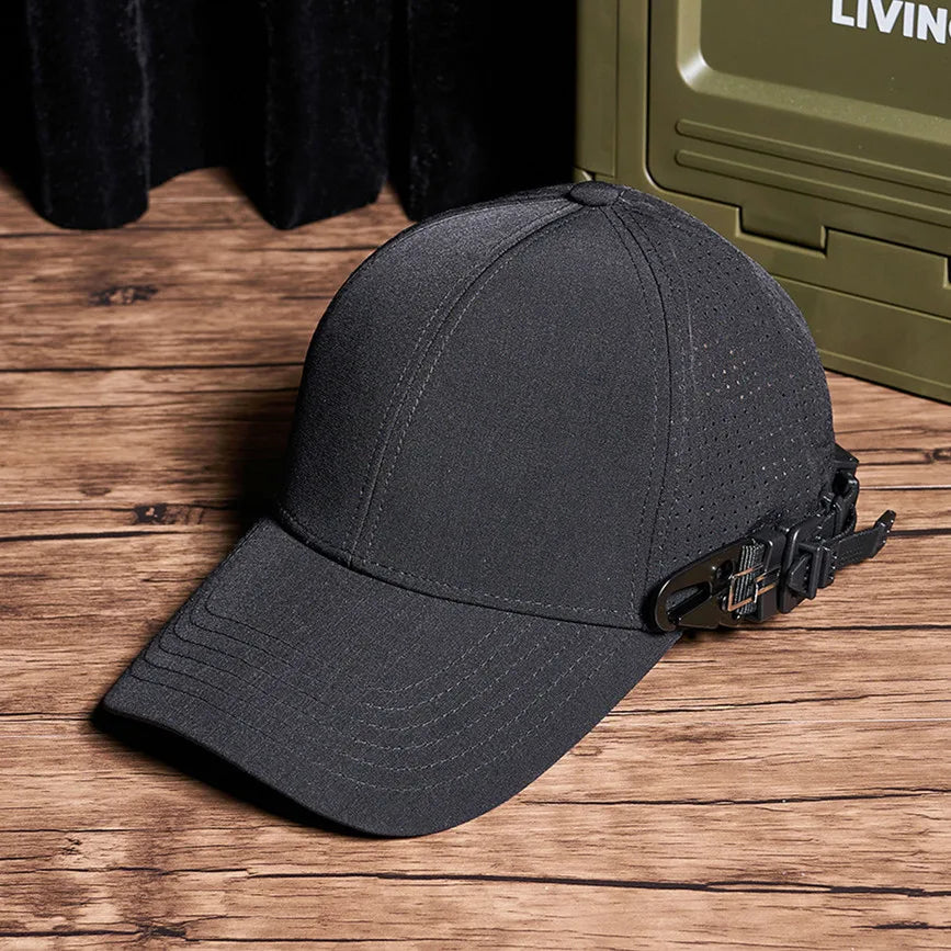 Plain Black Adjustable Cap , - Streetwear Cap - Slick Street