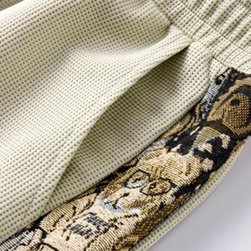 Bear Embroidery Shorts , - Streetwear Shorts - Slick Street