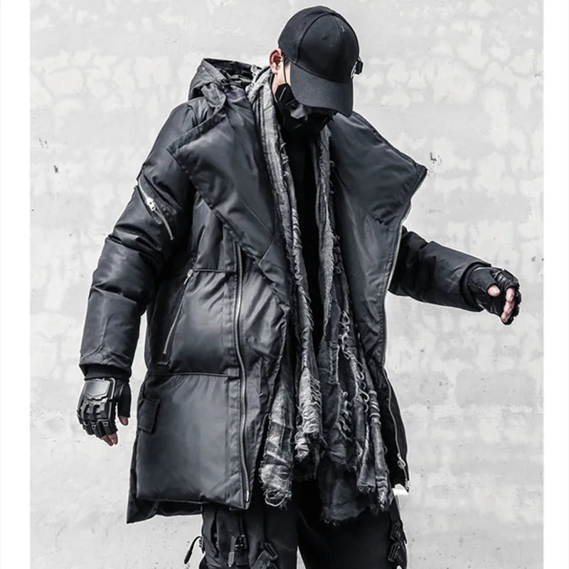 Long Zipper Style Padded Jacket , - Streetwear Jacket - Slick Street