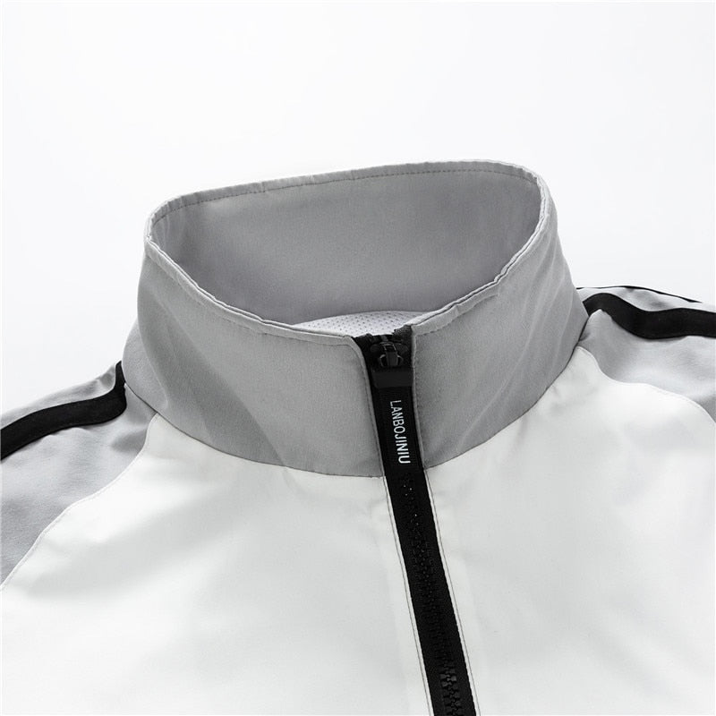 Achromatic Shade Plot Jacket ,  - Streetwear Jacket - Slick Street