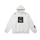 Plain Color Embroidery Hoodie White, XS - Streetwear Hoodie - Slick Street