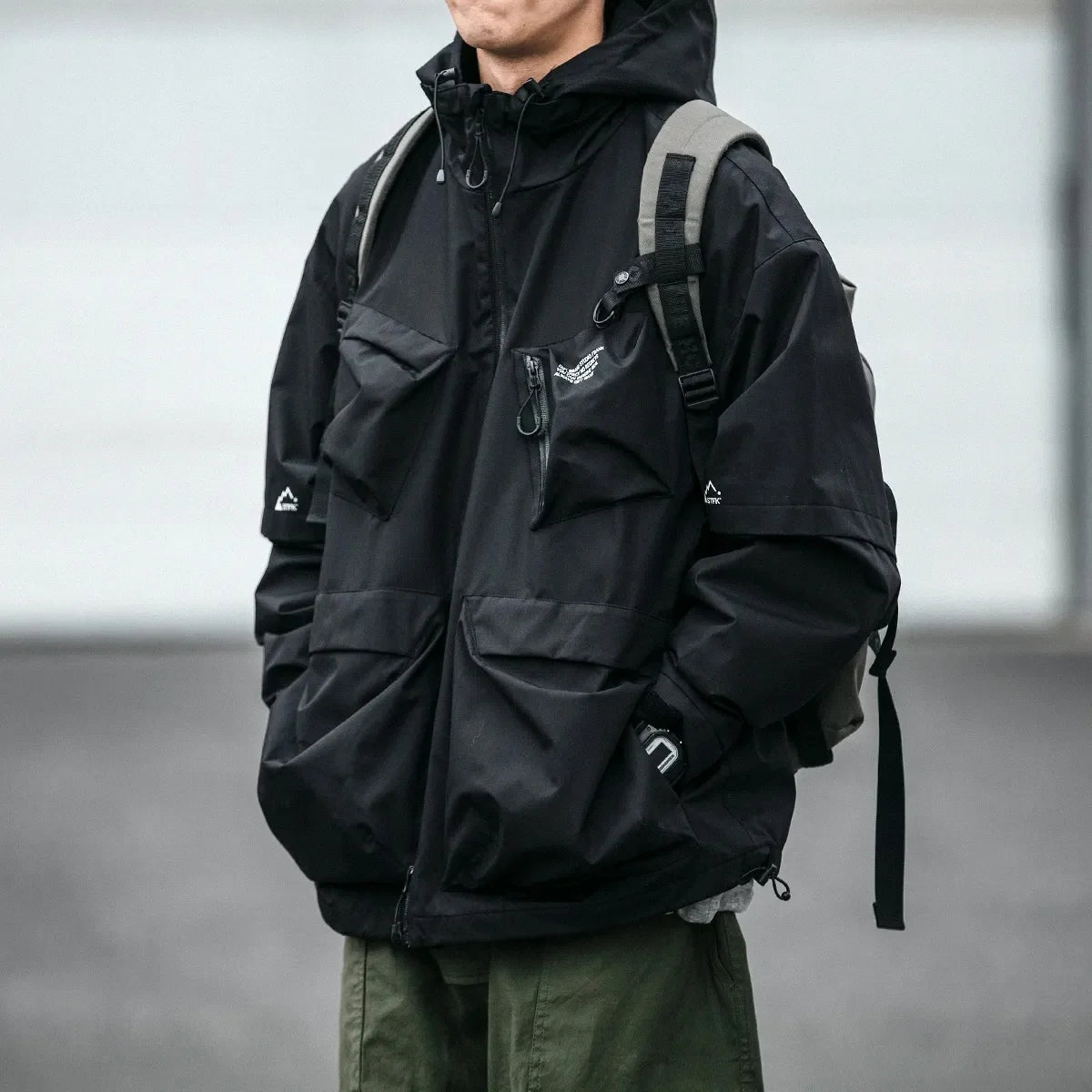 STFK Multi Pocket Zipper Cargo Hoodie ,  - Streetwear Hoodie - Slick Street