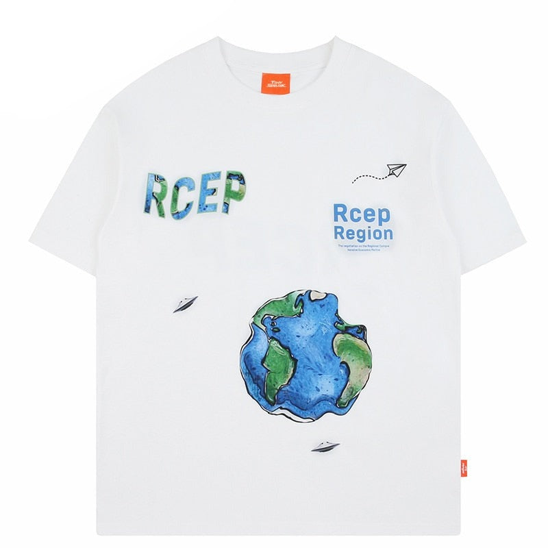 RCEP Region Earth Planet T-Shirt ,  - Streetwear T-Shirt - Slick Street