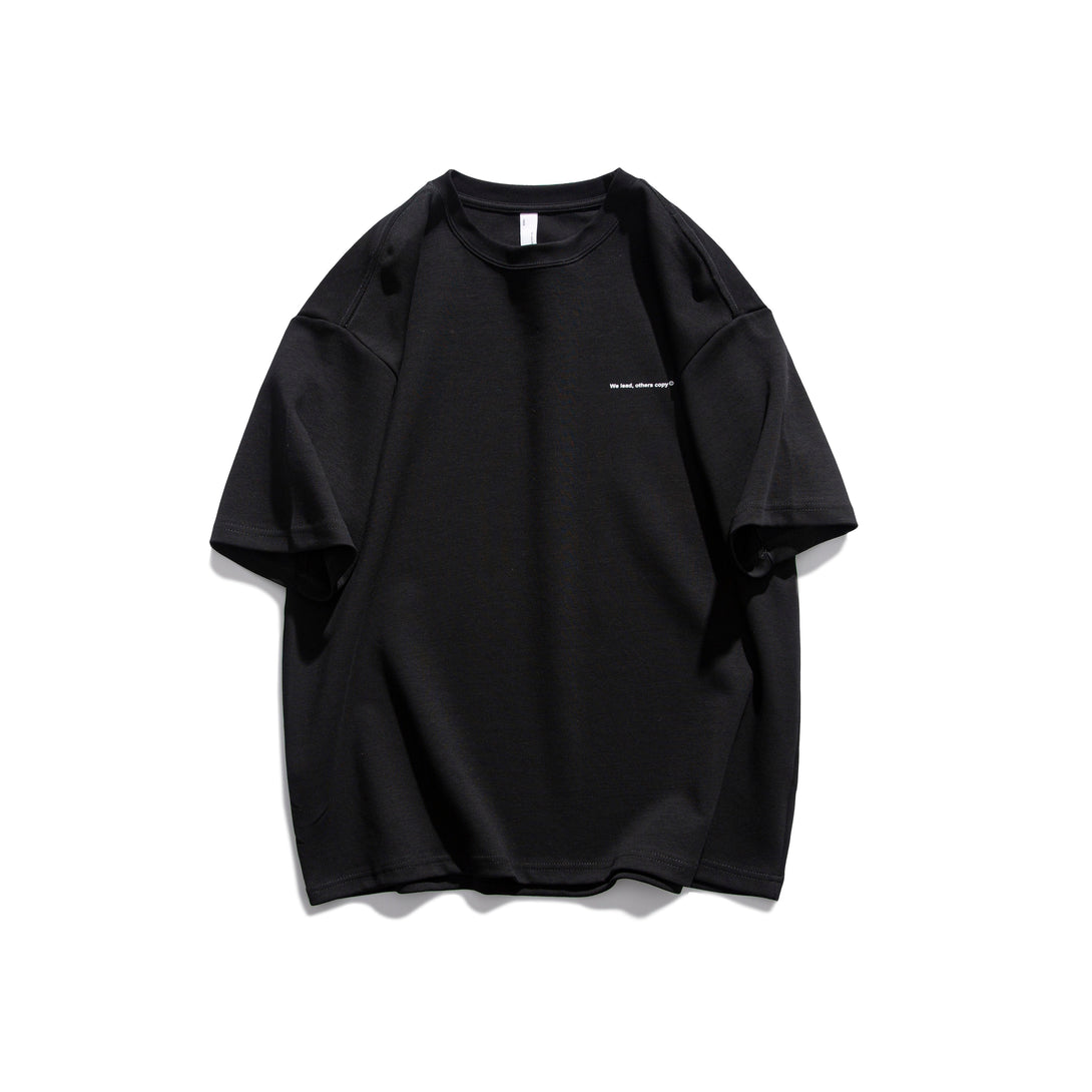 We lead, others copy© Casual Solid T-Shirt Black, XXS - Streetwear T-Shirt - Slick Street