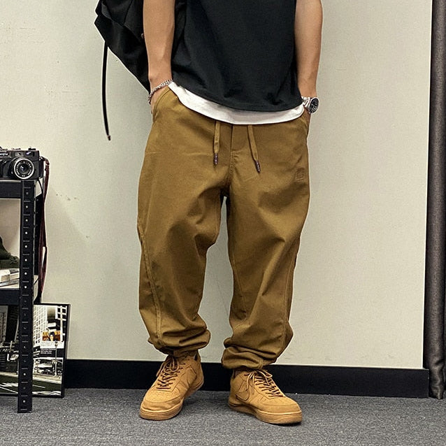 Washed Utility Panel Joggers Brown, XS - Streetwear Pants - Slick Street