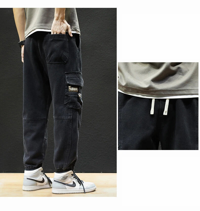Straight Fit Elastic Ankle Length Pants ,  - Streetwear Pants - Slick Street