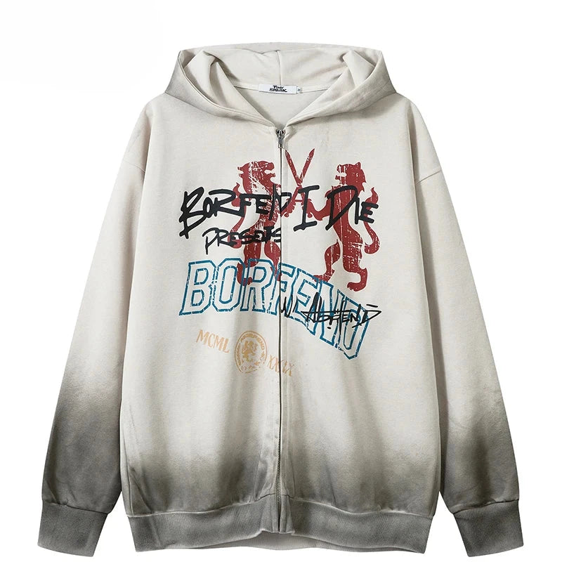 Make America Go Hard Again Graffiti Zipper Hoodie ,  - Streetwear Hoodie - Slick Street