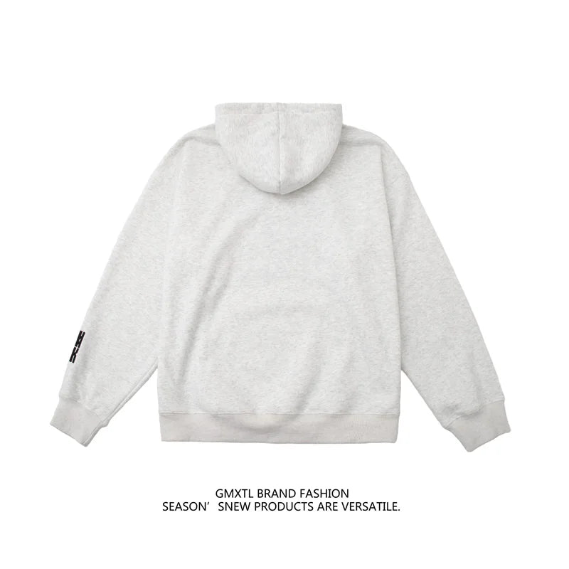 Plain Color Embroidery Hoodie , - Streetwear Hoodie - Slick Street