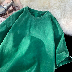 Gothic Washed Smoky Style T-Shirt Green, XS - Streetwear T-Shirts - Slick Street