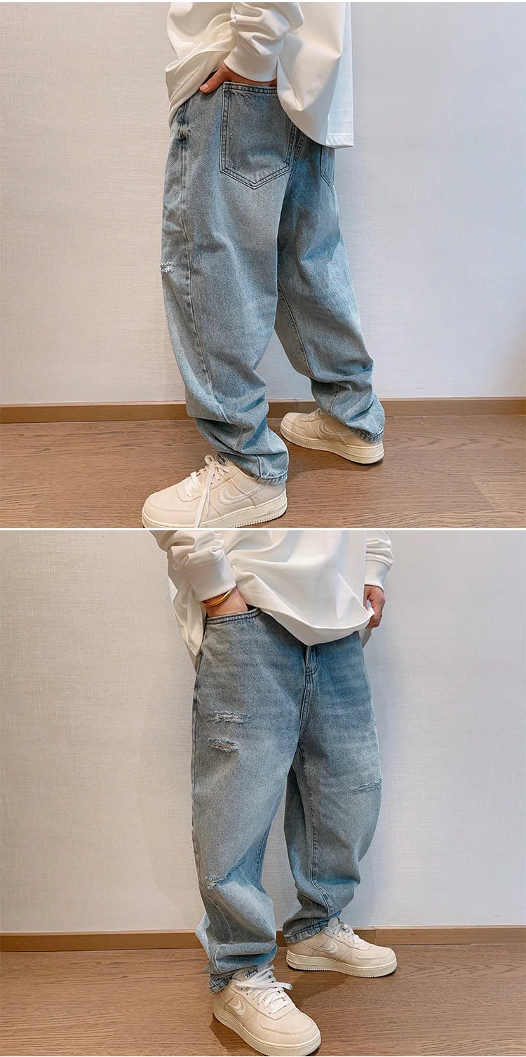 Denim Ripped Coin Pocket Jeans , - Streetwear Jeans - Slick Street