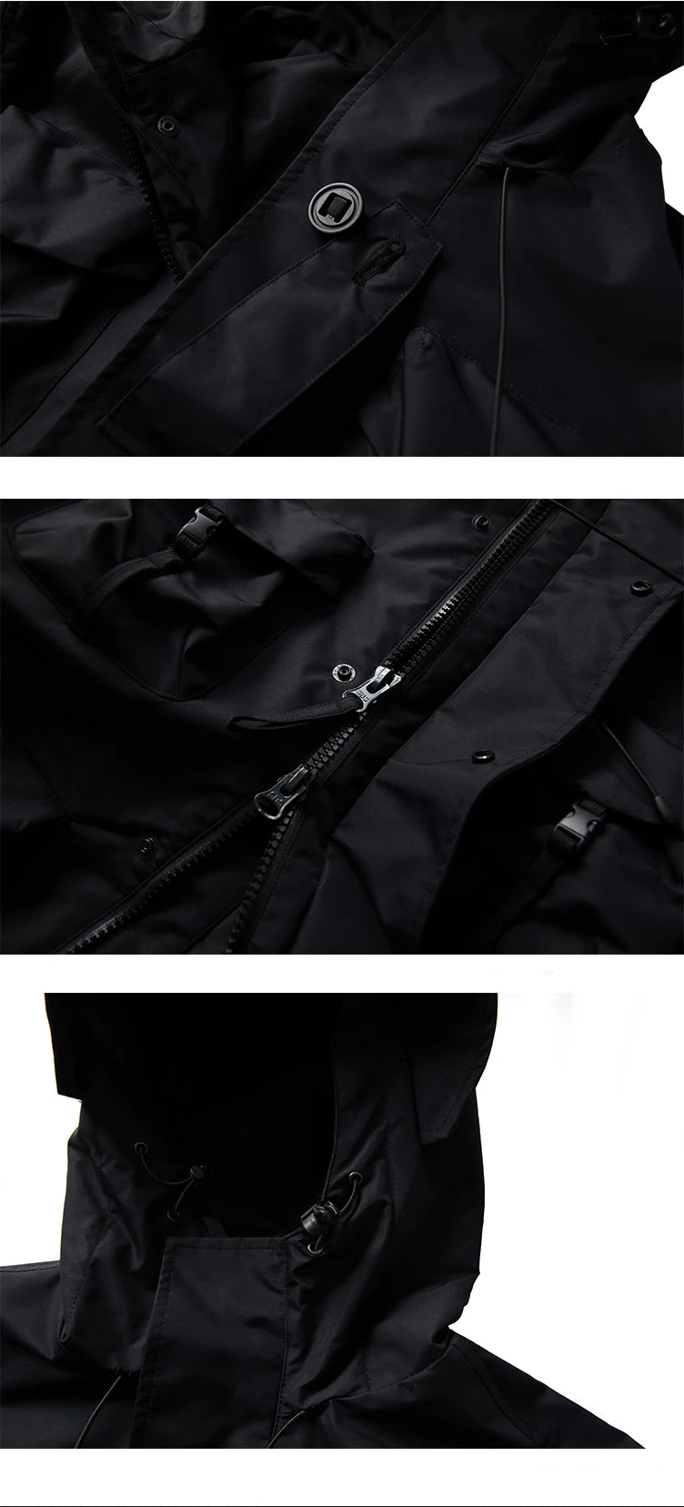 Large Size Multi Pocket Windbreaker Jacket , - Streetwear Jacket - Slick Street