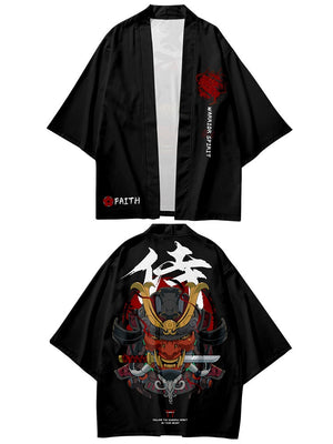 Demon Samurai Warrior With Knife T-Shirt , - Streetwear T-Shirts - Slick Street
