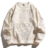 Demon Slayer Anime Sweater Beige, XS - Streetwear Sweater - Slick Street