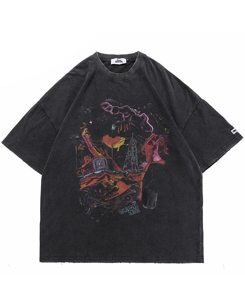 Black Air Graphic Streetwear T-Shirt , - Streetwear T-Shirt - Slick Street