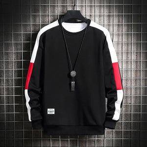 Color Block Reglan Long Sleeve Sweatshirt Black, XS - Streetwear Sweatshirts - Slick Street