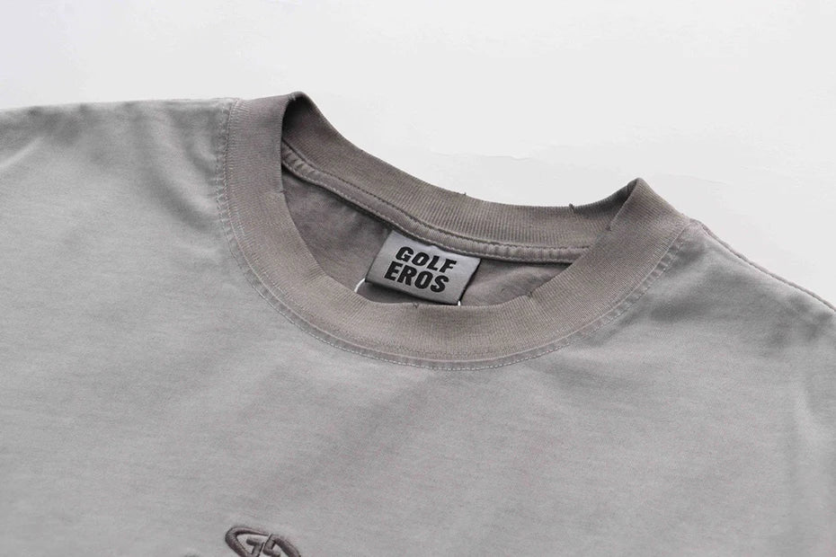 Plain Color Ripped Oversized T-Shirt , - Streetwear T-Shirt - Slick Street