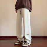 Straight Leg Corduroy Baggy Pant XS, White - Streetwear Pants - Slick Street